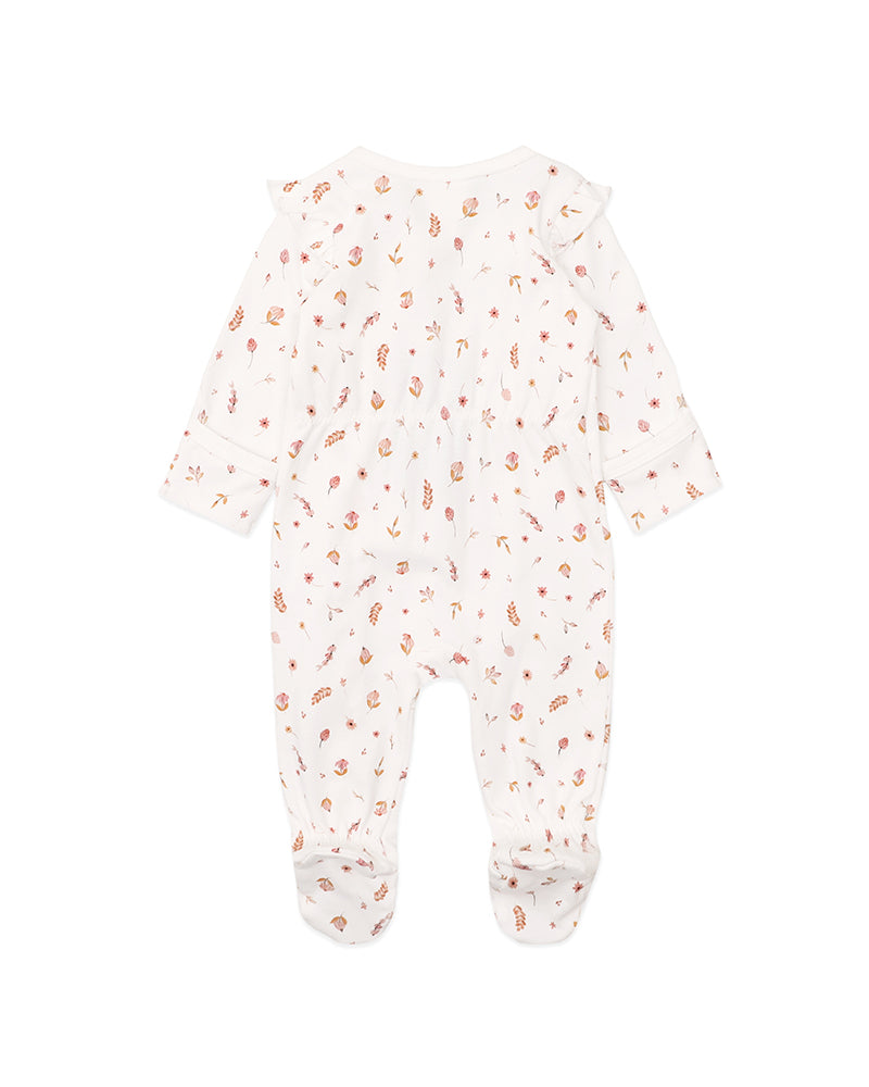 Bebe Billie Ditsy Floral Organic LS Zipsuit