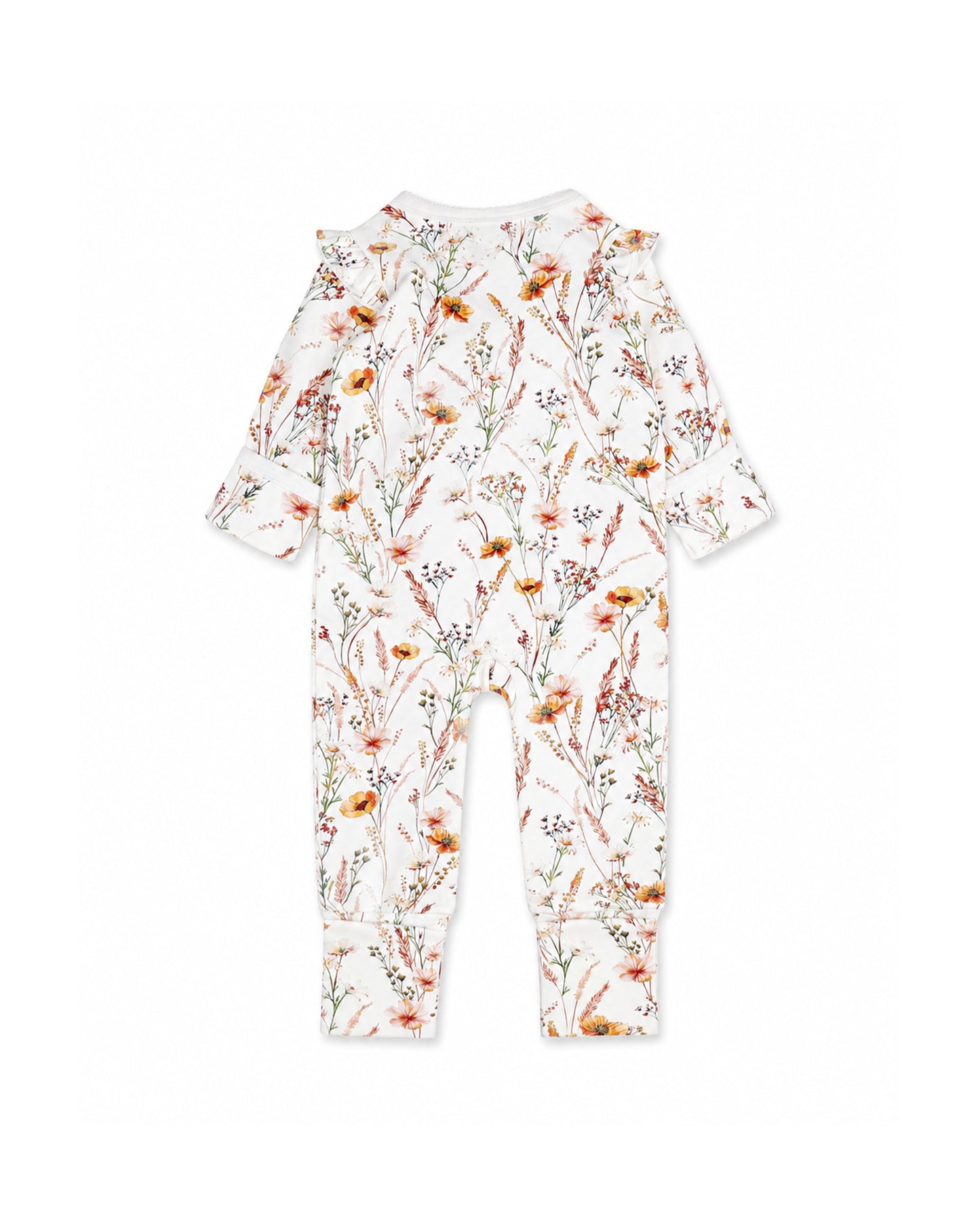 Bebe Taylor Floral Print Organic LS Zipsuit
