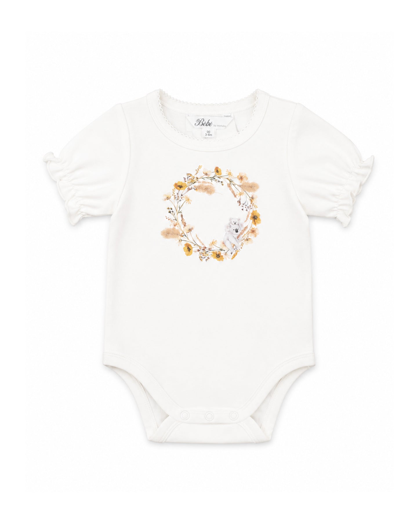 Bebe Taylor Organic Floral Koala Bodysuit