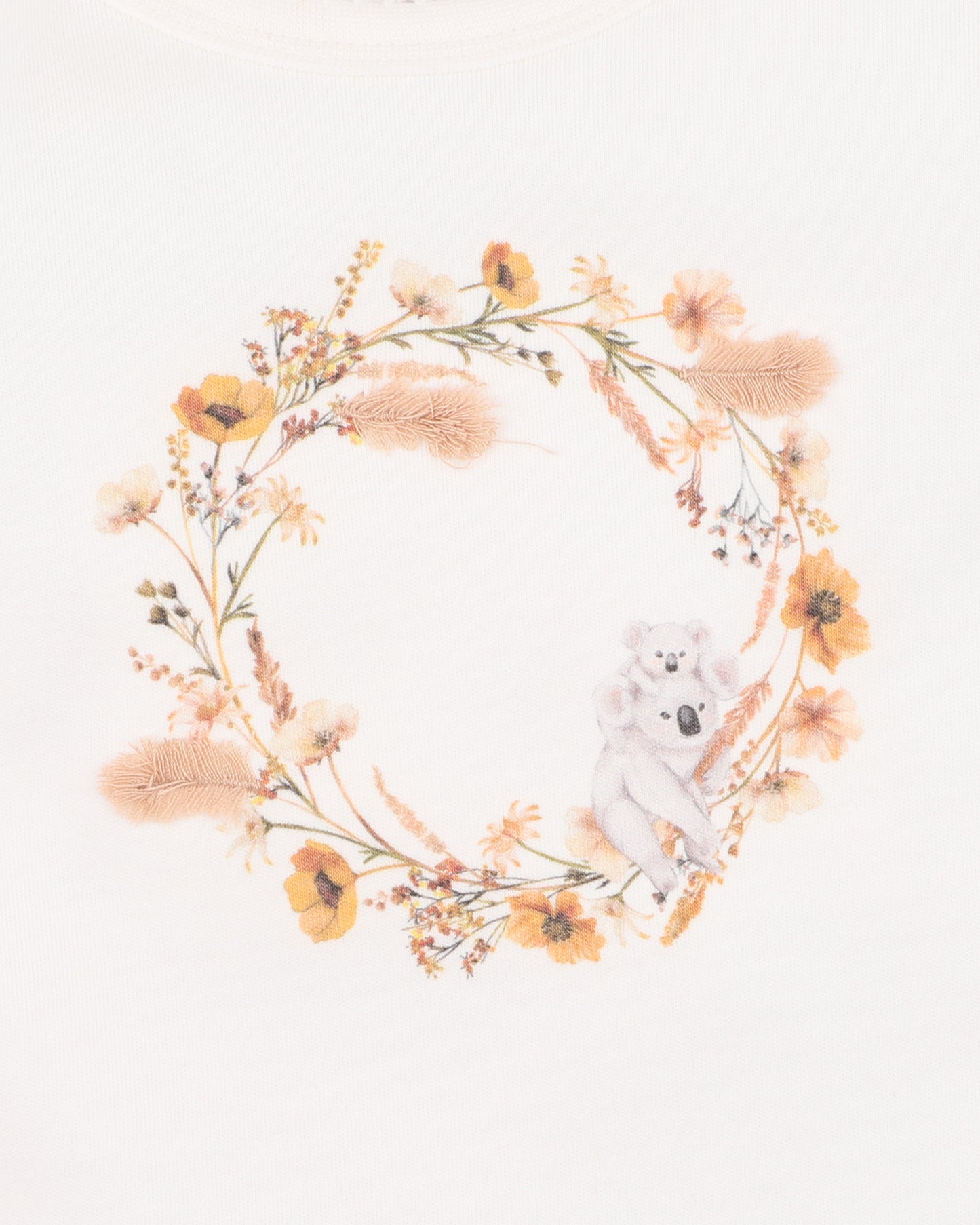 Bebe Taylor Organic Floral Koala Bodysuit