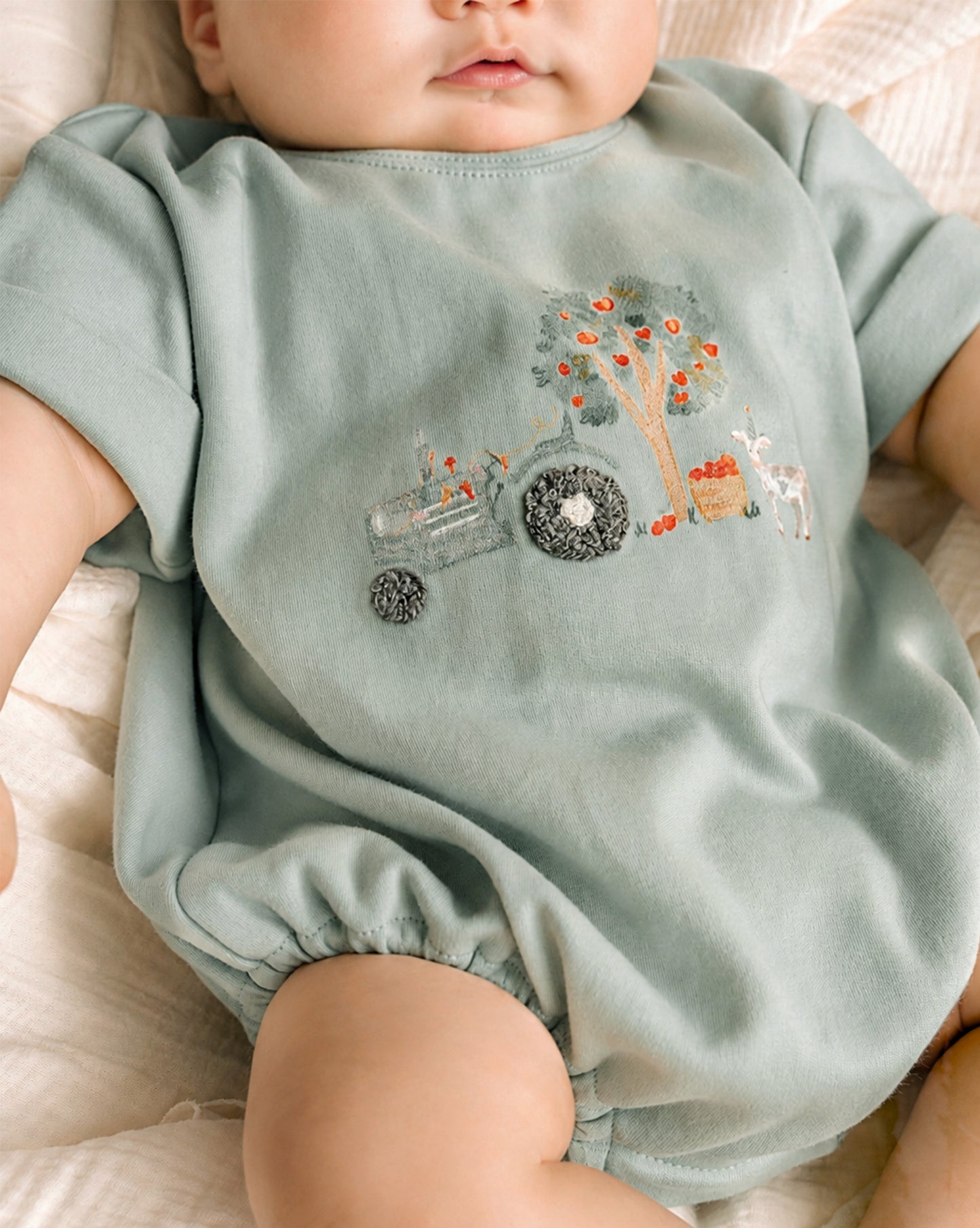 Bebe Scout Organic Tractor Oversized Bodysuit
