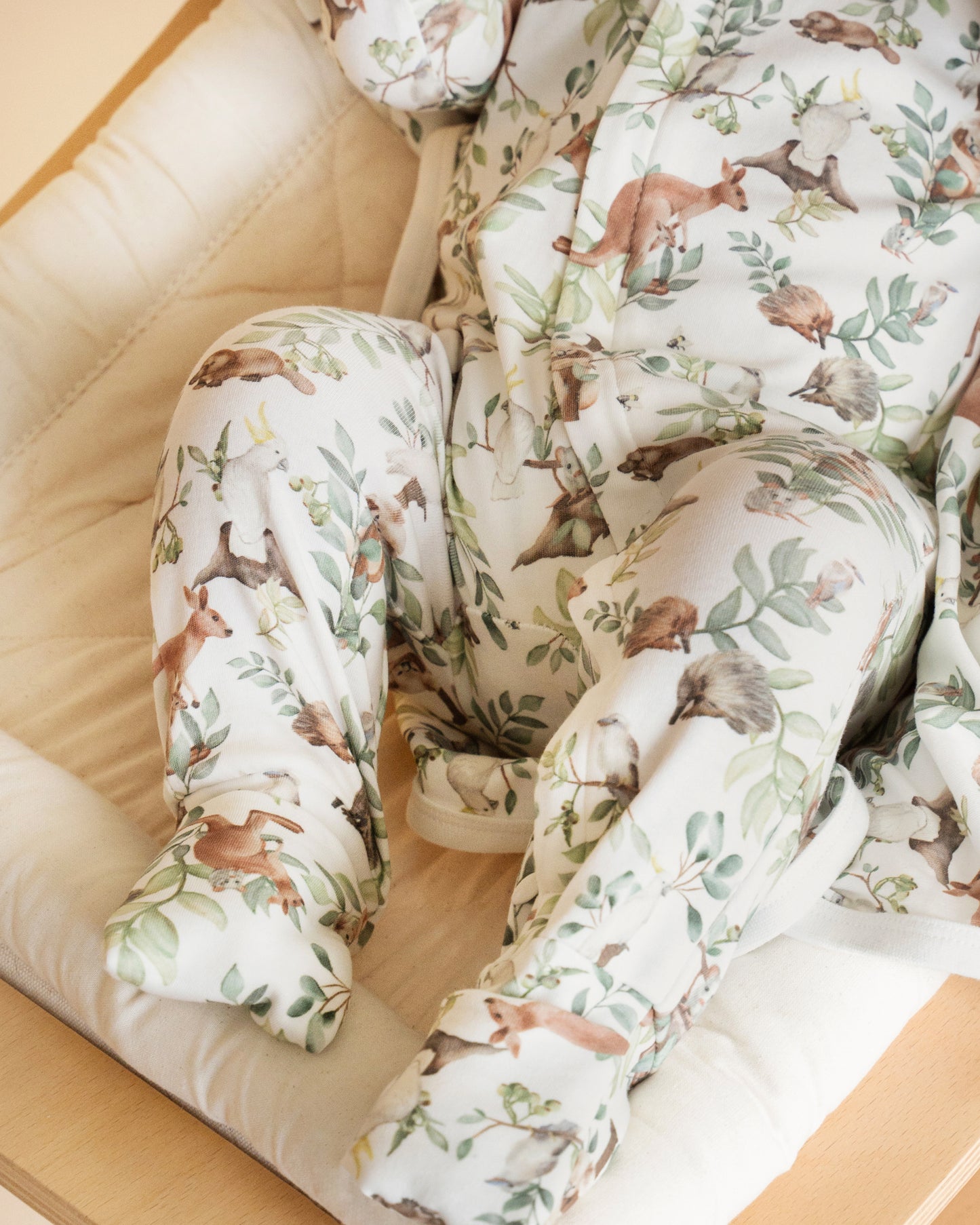Bebe Charlie Print Organic LS Zipsuit