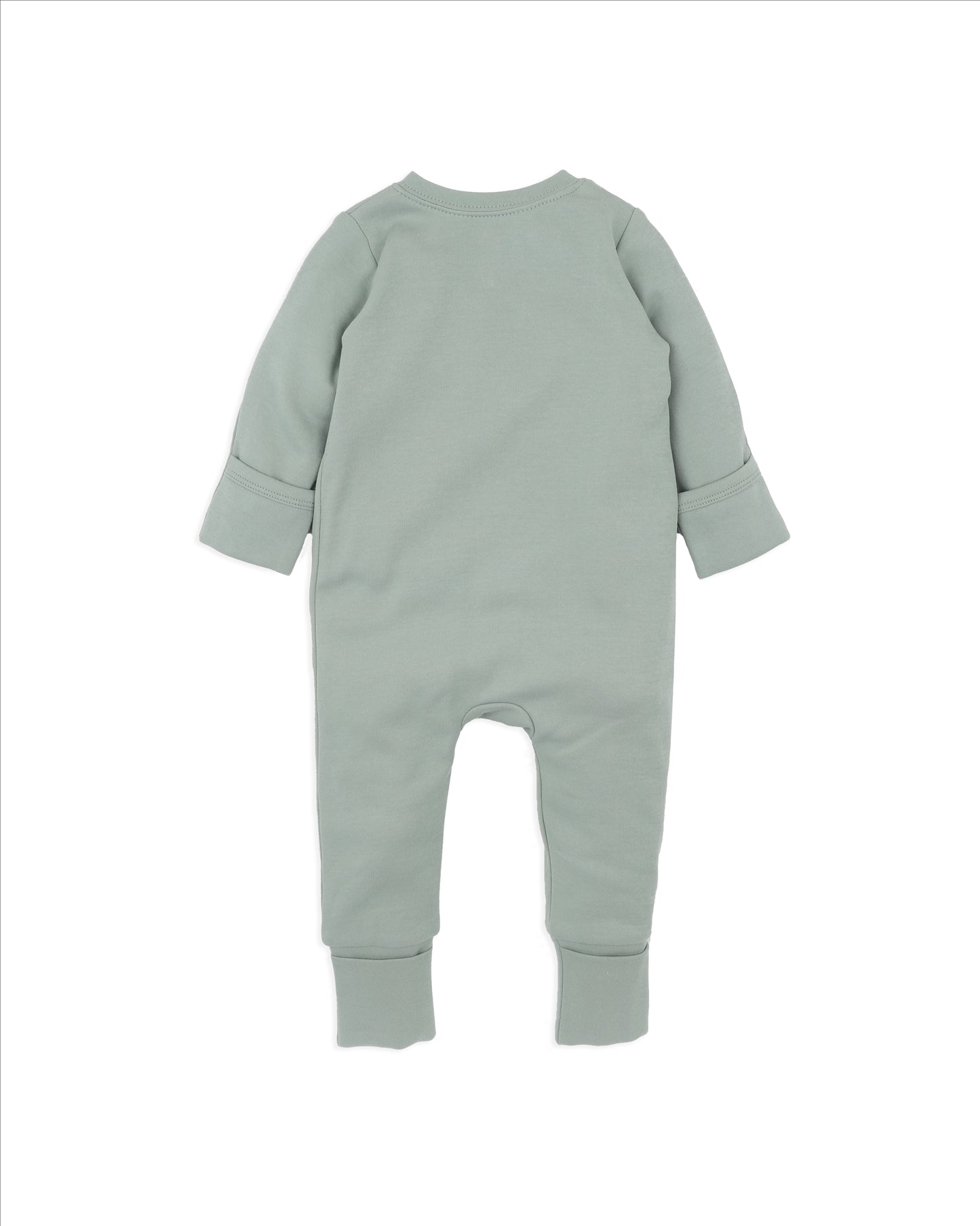 Bebe Charlie Kangaroo Organic LS Zipsuit - Dusty Green