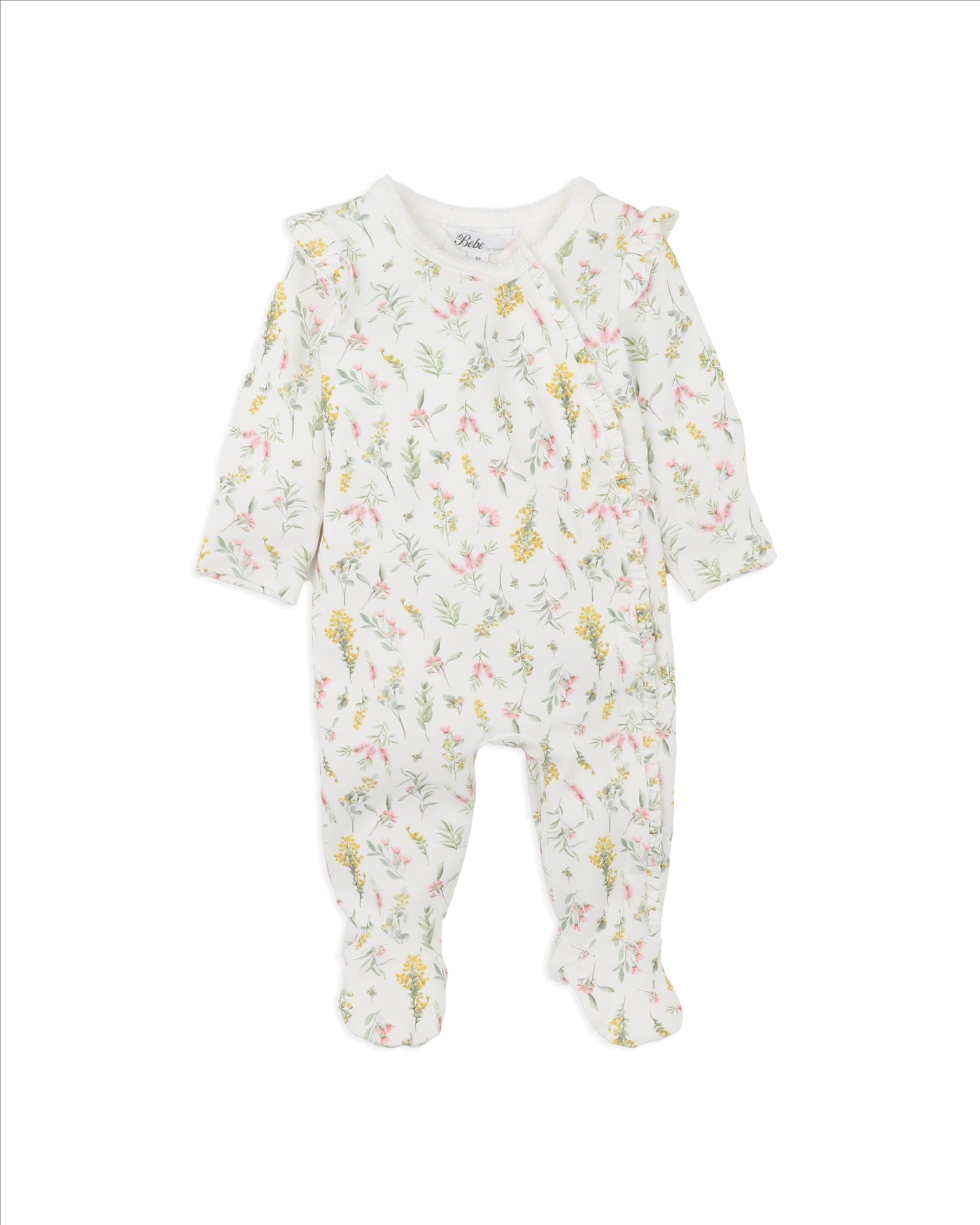 Bebe Charlie Wattle Print Zip Onesie