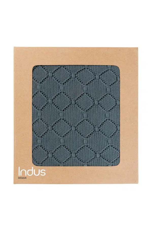 Indus Vintage Knit Blanket - Marine