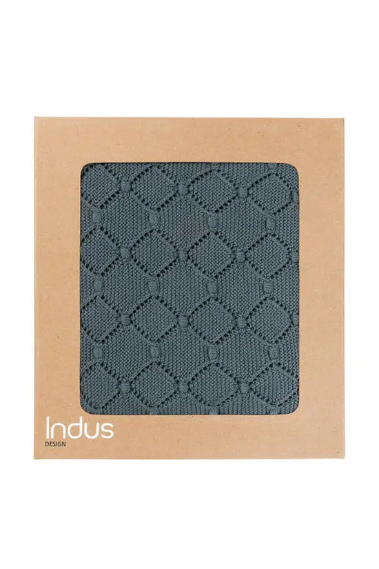 Indus Vintage Knit Blanket - Marine