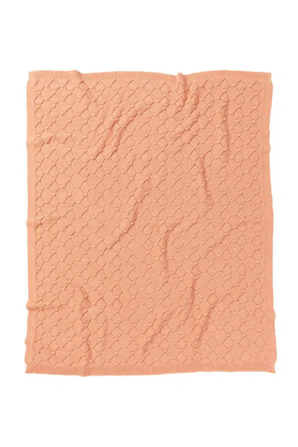 Indus Vintage Knit Blanket - Coral Blush