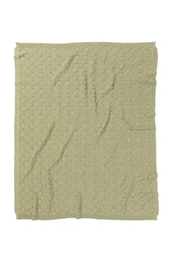 Indus Vintage Knit Blanket - Sage Green