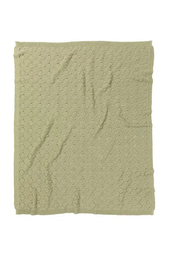 Indus Vintage Knit Blanket - Sage Green