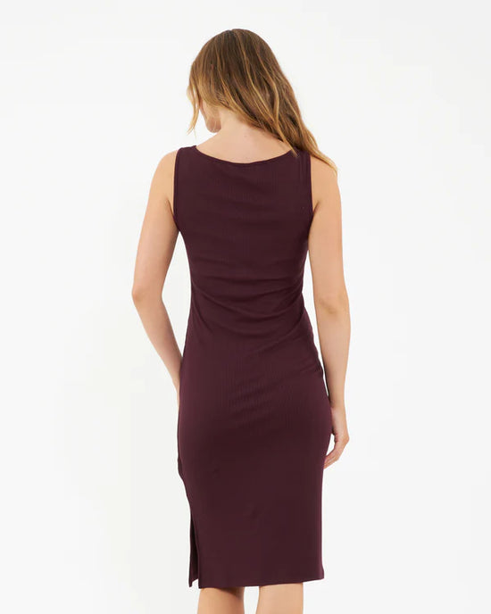 Ripe Ruby Rib Nursing Dress - Maroon