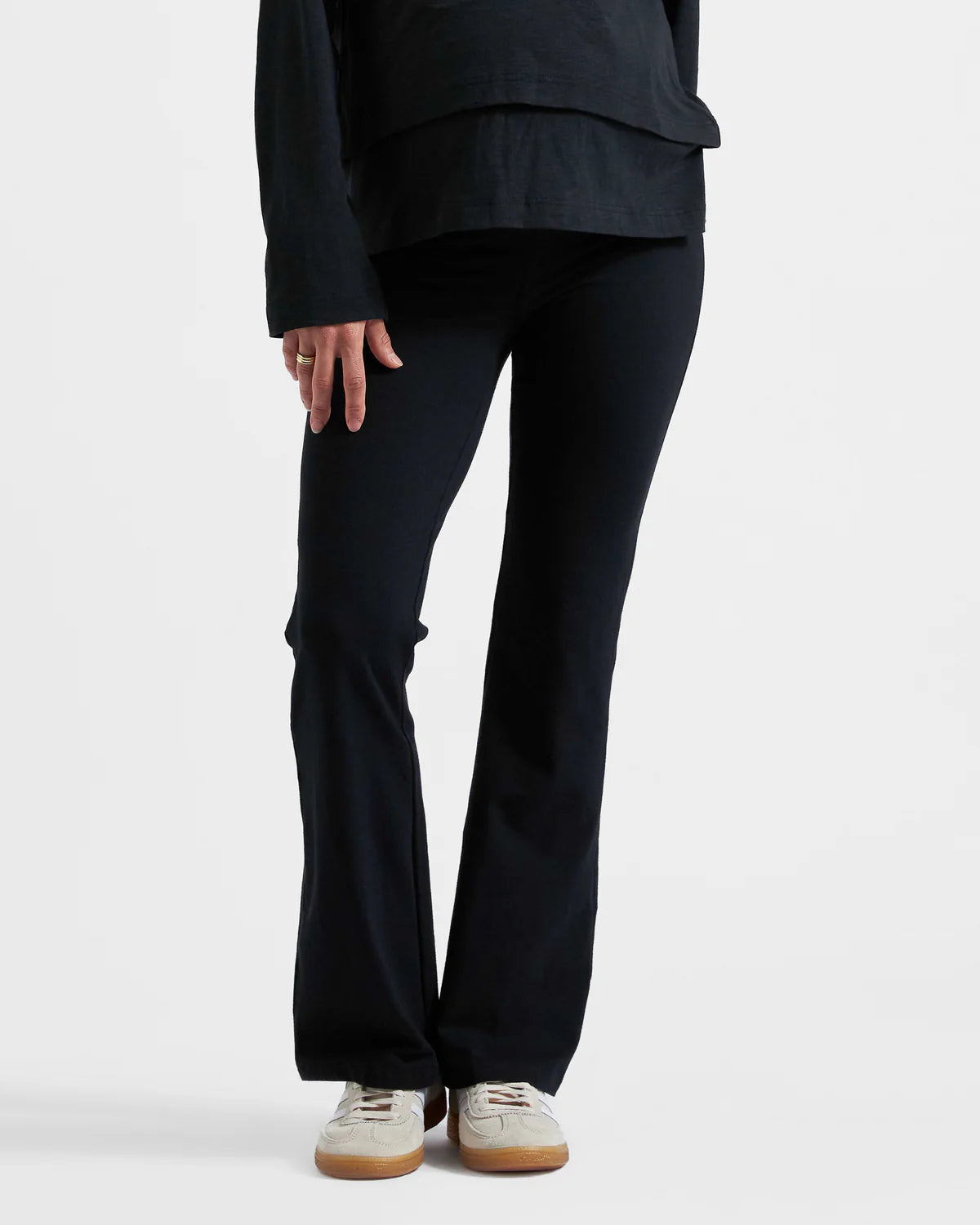 Ripe Organic Jersey Flare Pant - Black