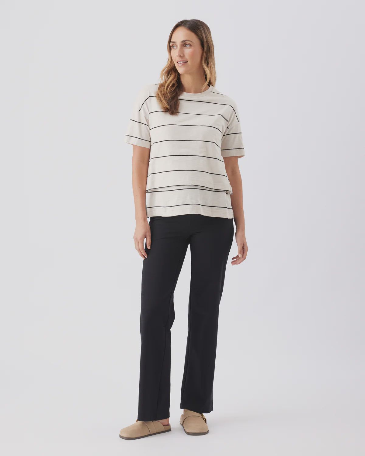 Ripe Organic Jersey Straight Pant - Black