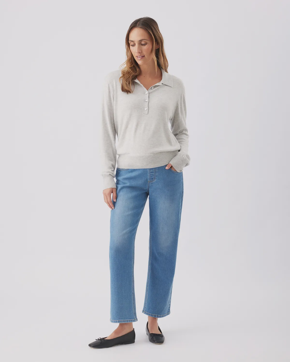 Ripe Teddy Straight Jean - Classic Blue
