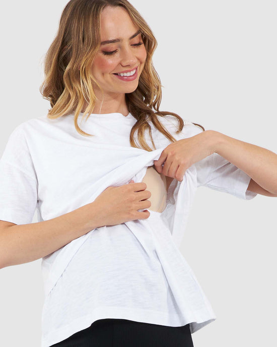 Ripe Claud Nursing Tee - White