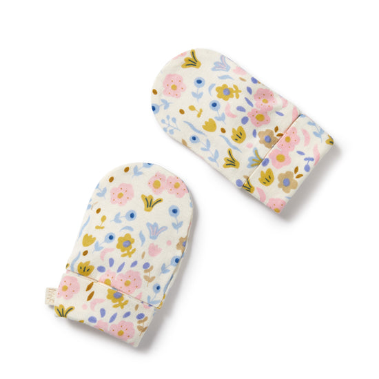 WF Organic Mittens - Ava Floral