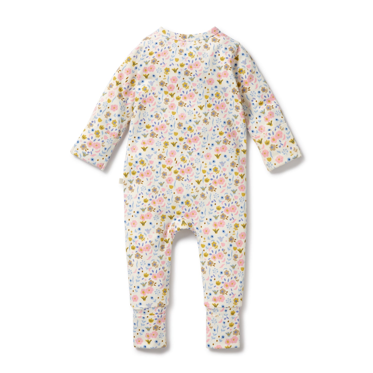 WF Organic Zipsuit with Feet - Ava Floral