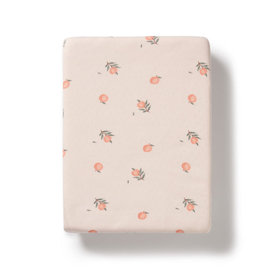 WF Organic Pointelle Bassinet Sheet - Peaches