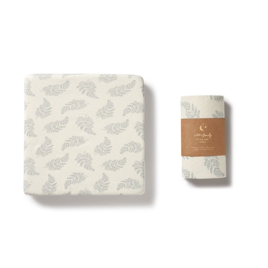 WF Organic Pointelle Cot Sheet - Forever Ferns