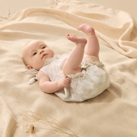 W&F Daisy Bloom Organic Tie Playsuit