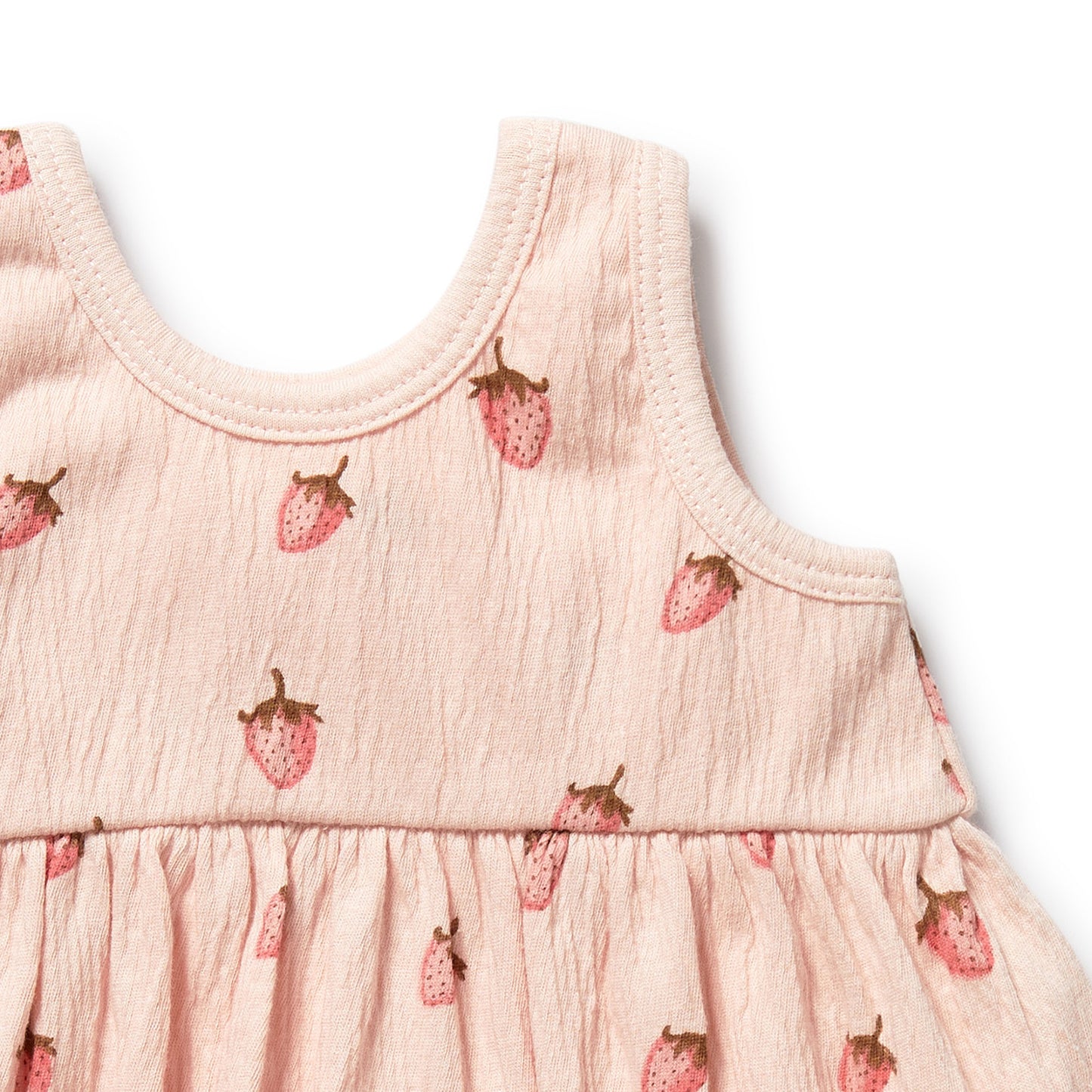 W&F Strawberry Kisses Organic Ruffle Set
