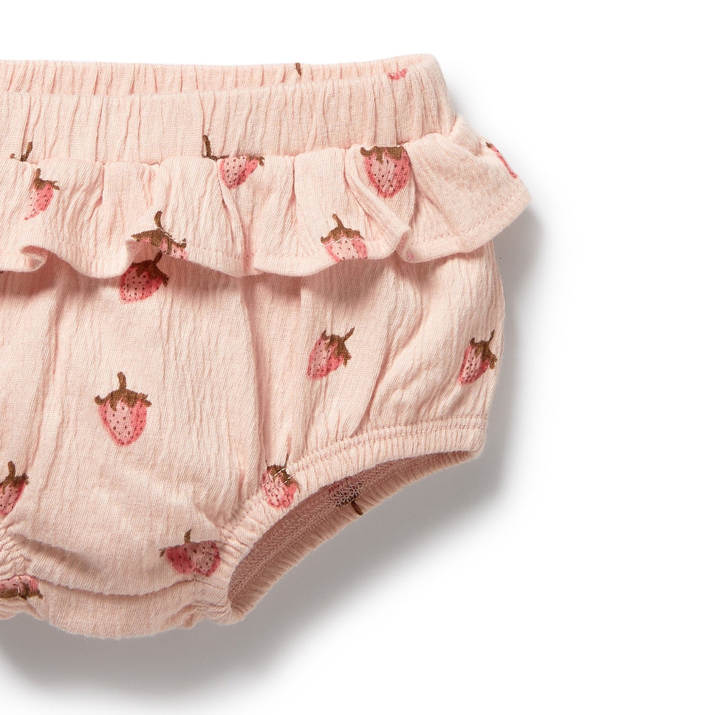 W&F Strawberry Kisses Organic Ruffle Set