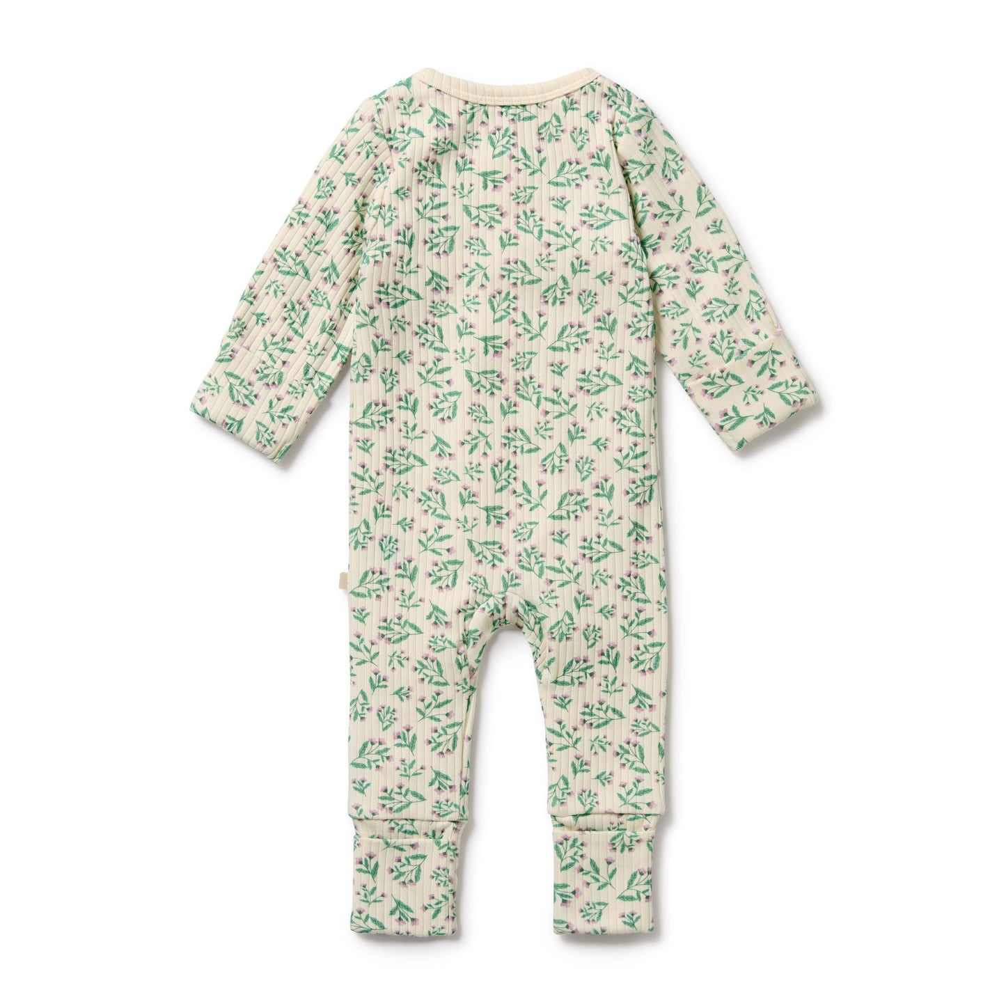 W&F Periwinkle Organic Zipsuit with Feet