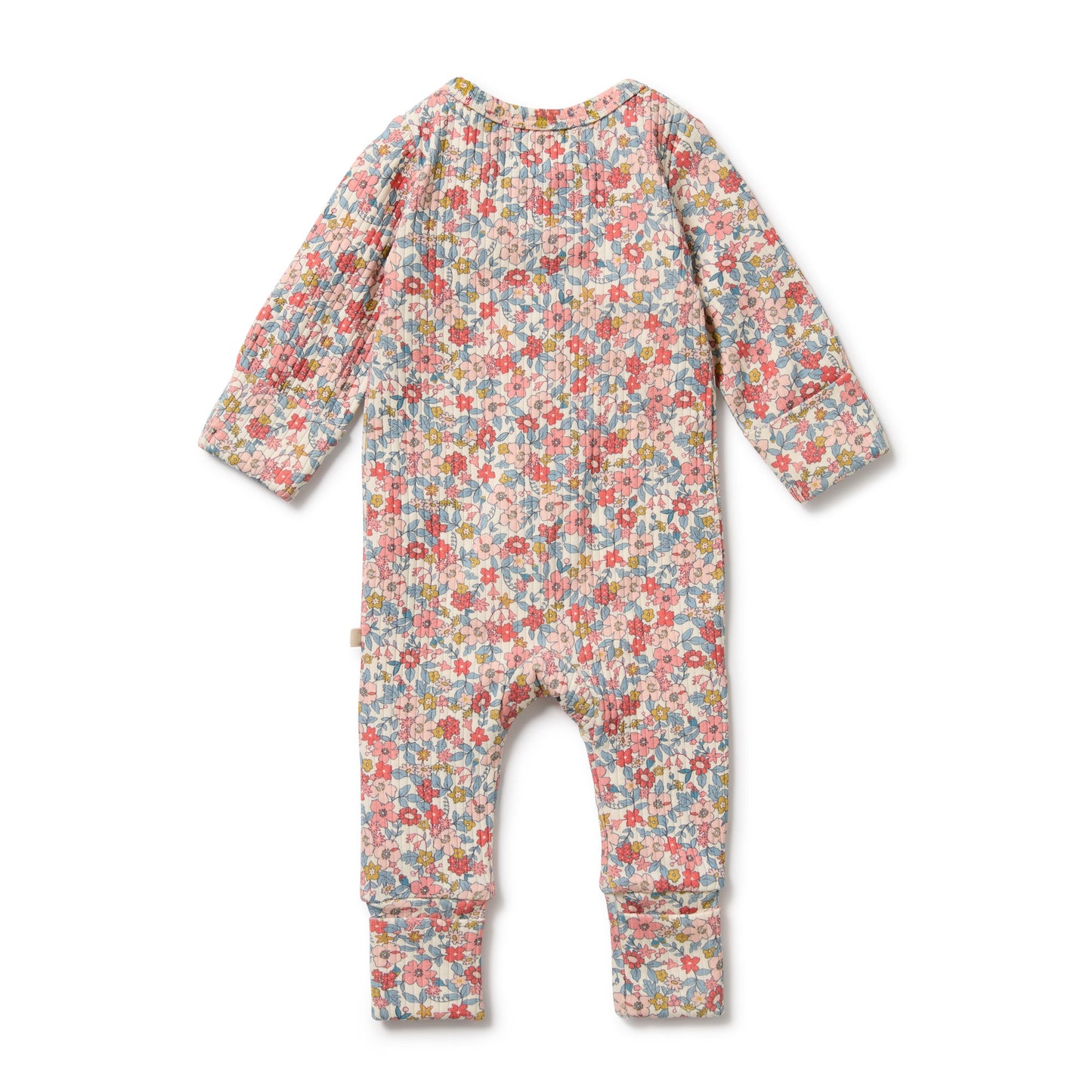 W&F Summer Bloom Organic Zipsuit with Feet