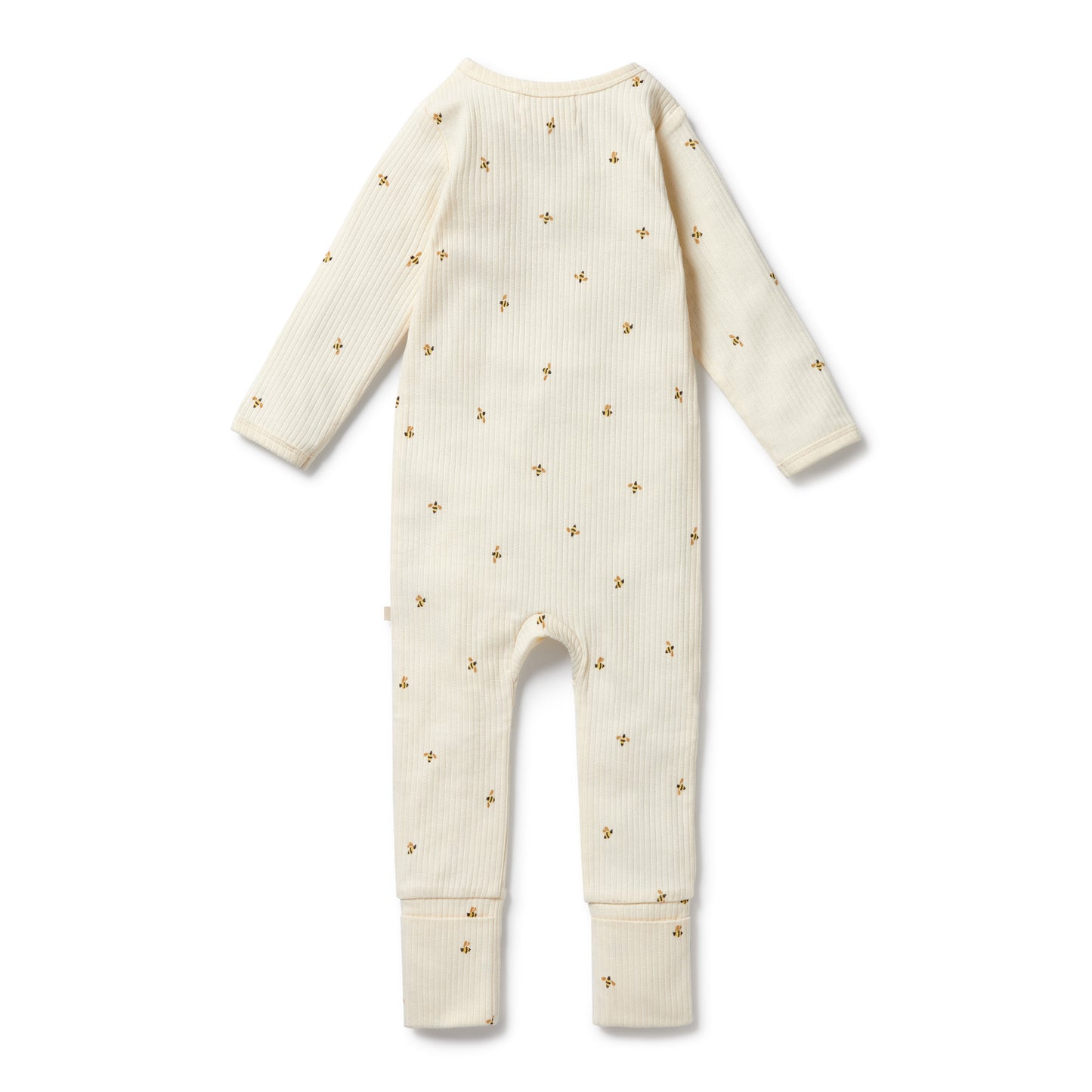 W&F Bee Mine Organic Zipsuit with Feet