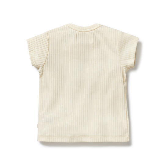 W&F Lemon Leaf Embroidered Organic Tee
