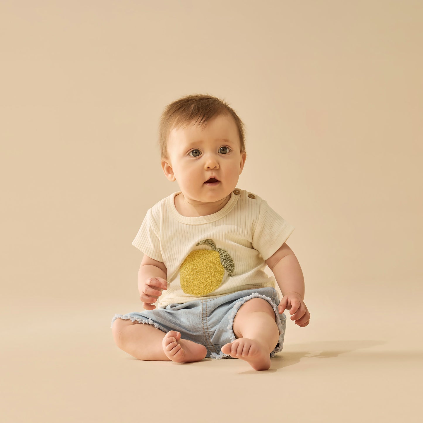 W&F Lemon Leaf Embroidered Organic Tee
