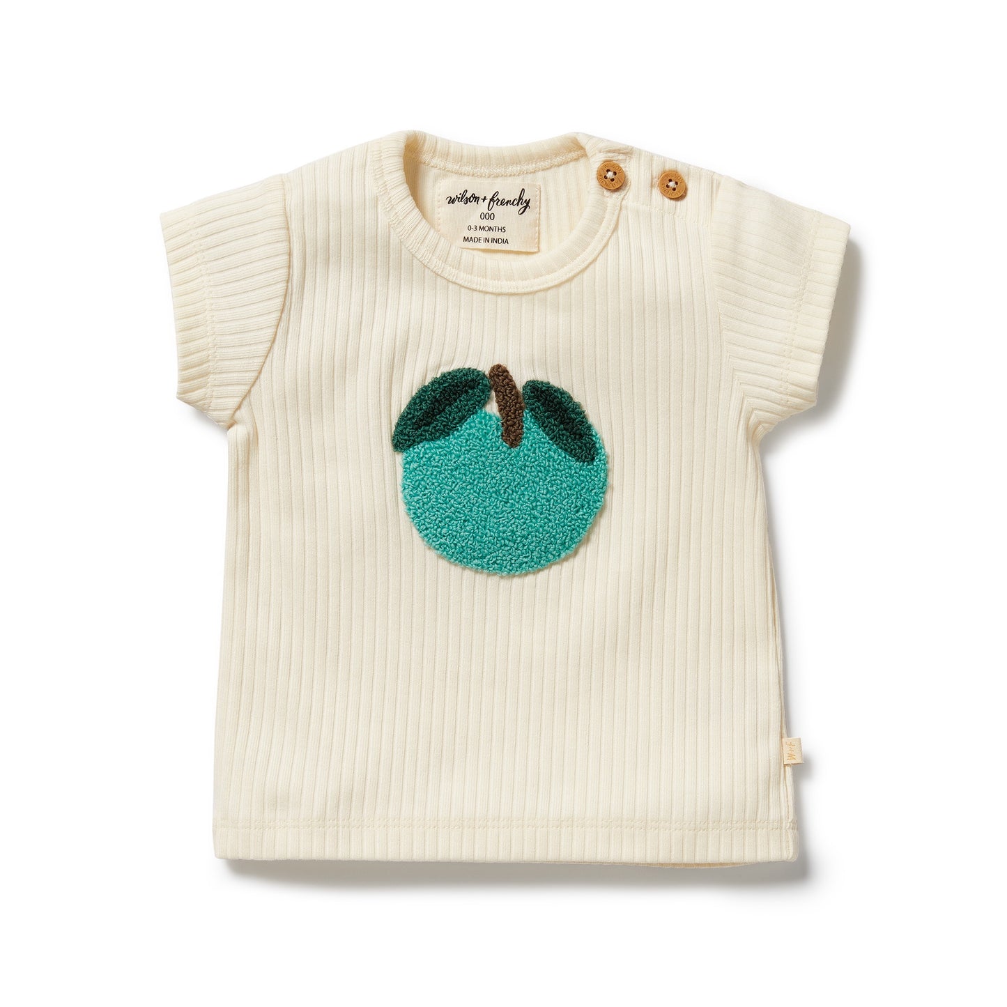 W&F Apple Papple Organic Embroidered Tee