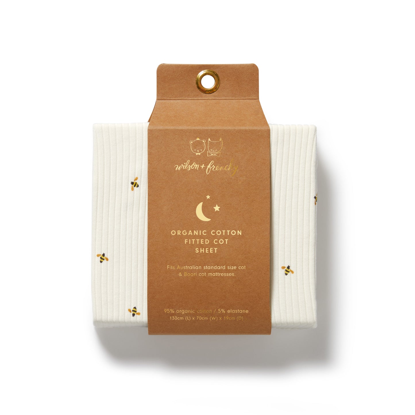 W&F Bee Mine Organic Cot Sheet