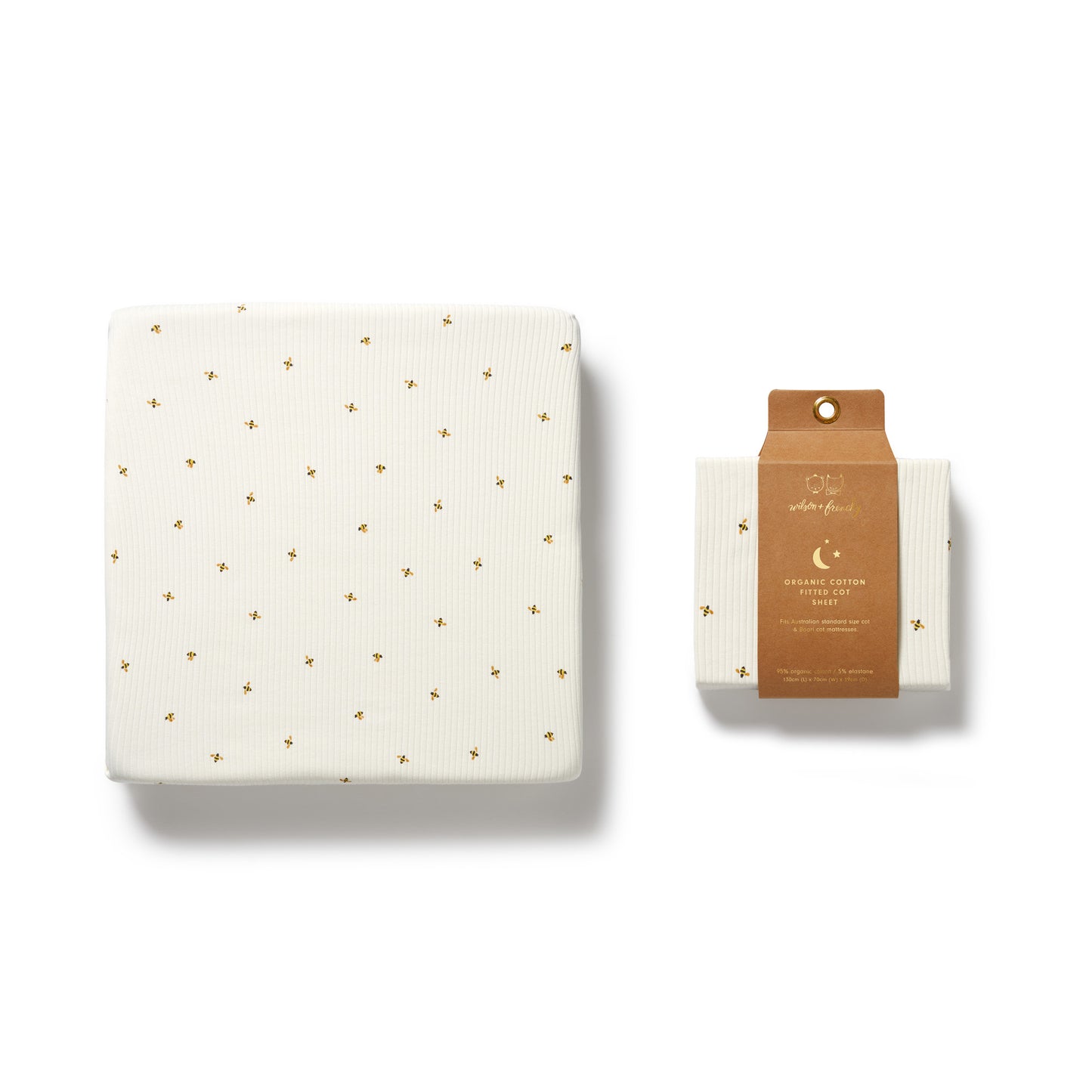 W&F Bee Mine Organic Cot Sheet