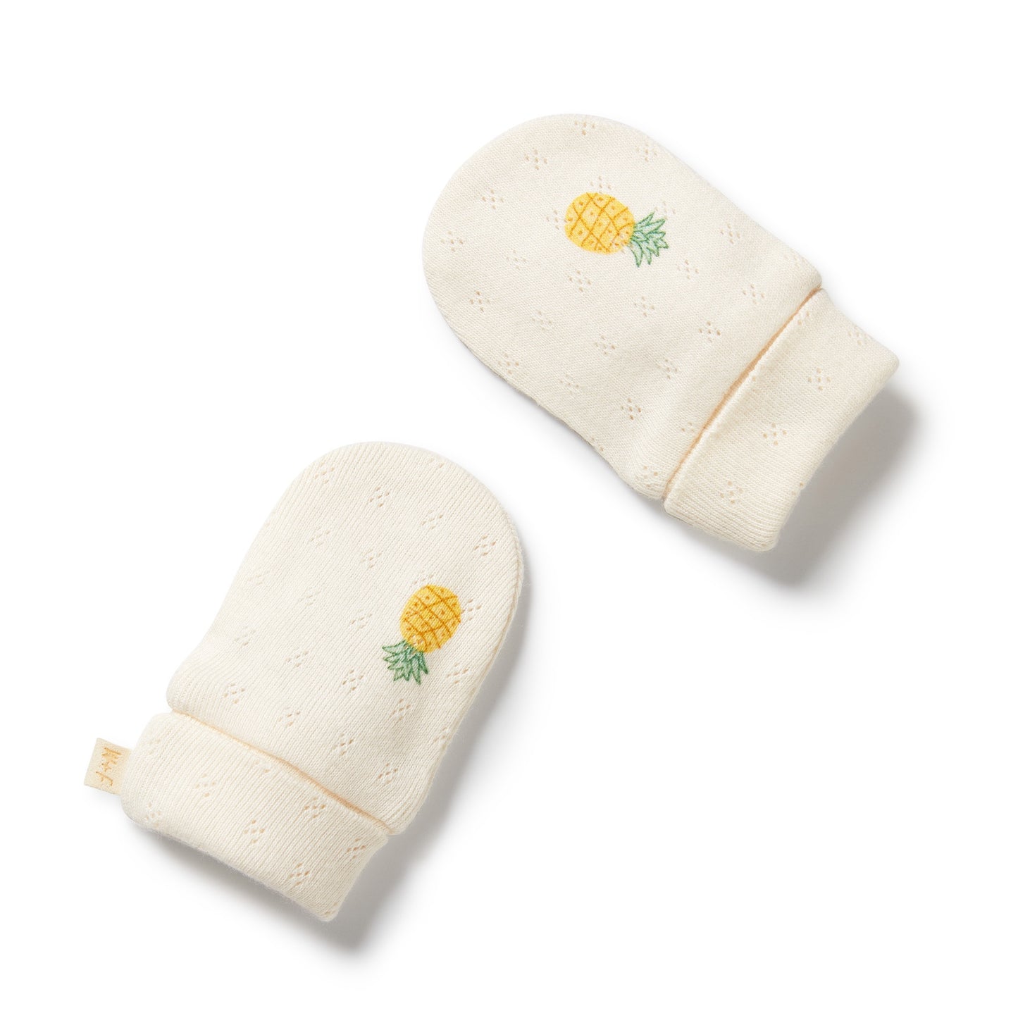 W&F Piney Pals Organic Pointelle Mittens