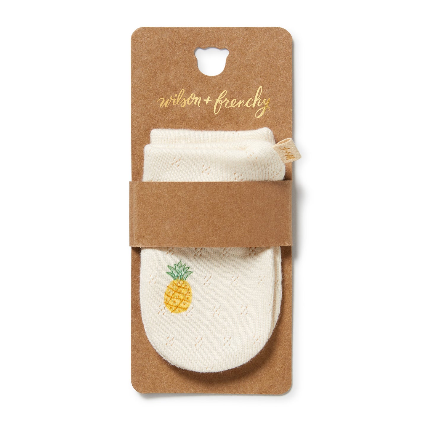 W&F Piney Pals Organic Pointelle Mittens