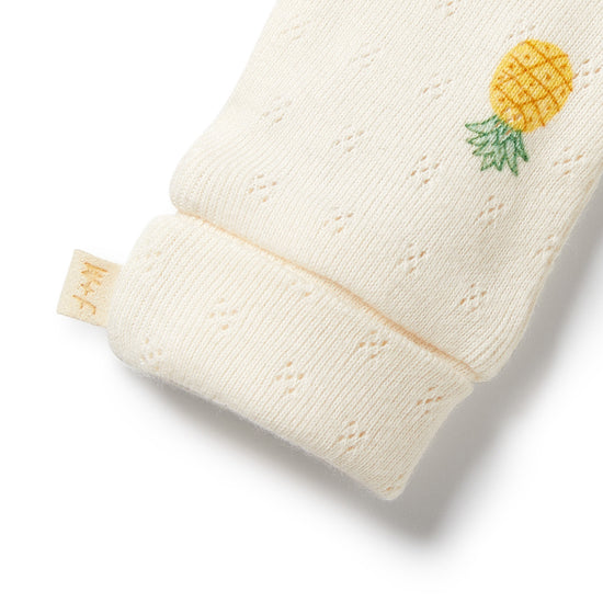 W&F Piney Pals Organic Pointelle Mittens