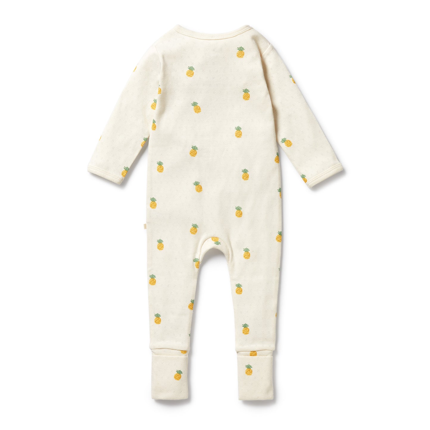 W&F Piney Pals Organic Pointelle Zipsuit with Feet