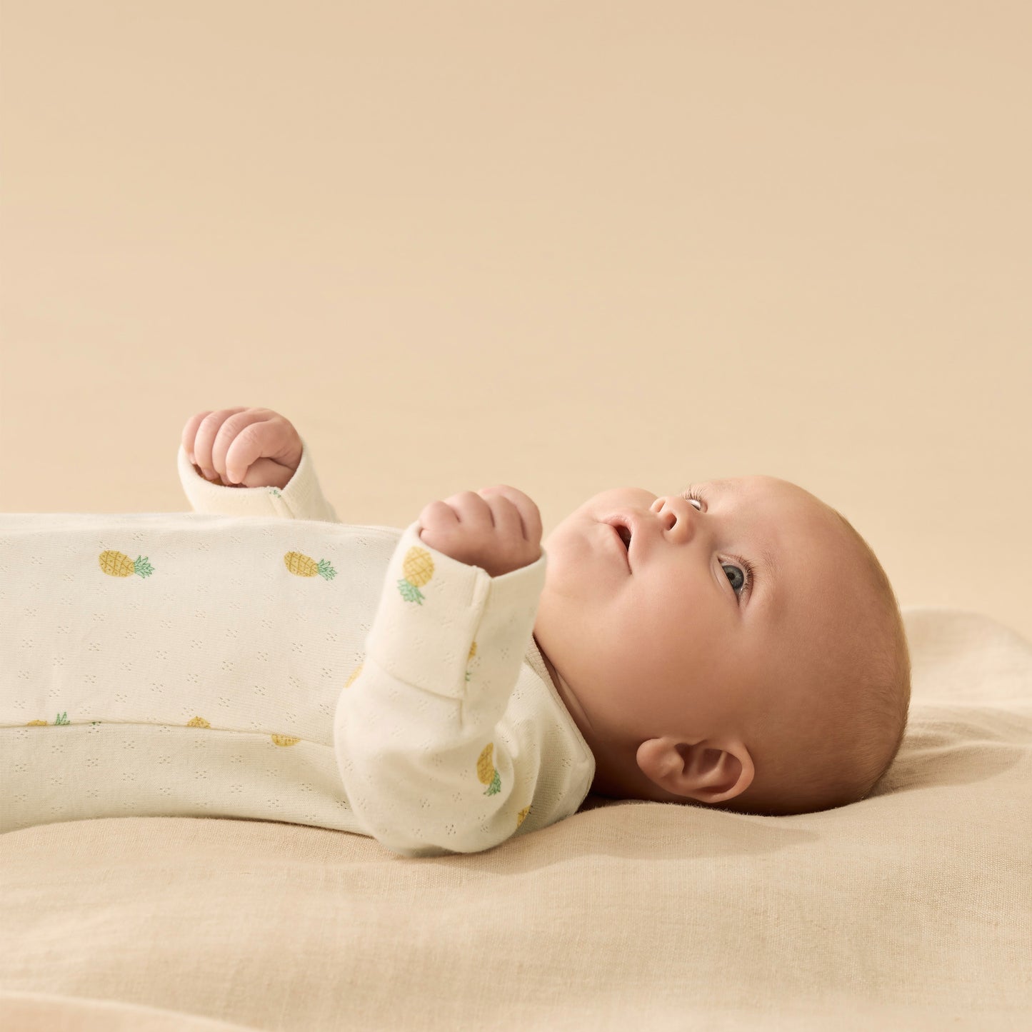 W&F Piney Pals Organic Pointelle Zipsuit with Feet