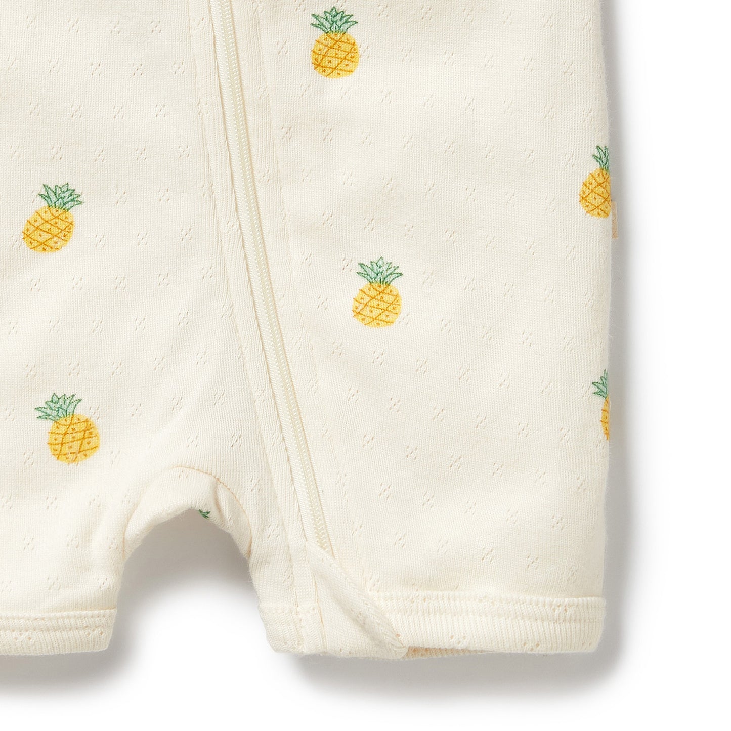 W&F Piney Pals Organic Pointelle Boyleg Zipsuit