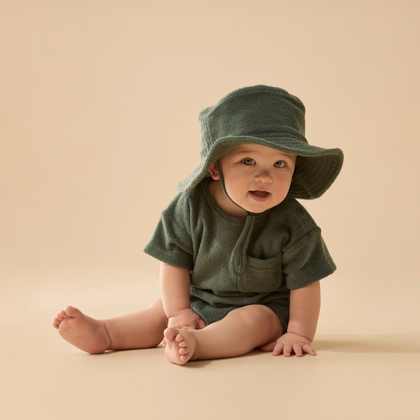 W&F Moss Organic Terry Sun Hat