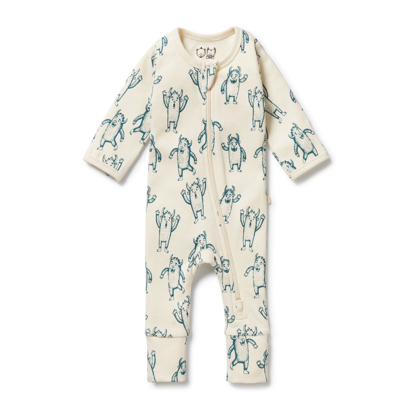 W&F Yeti Organic Zipsuit with Feet