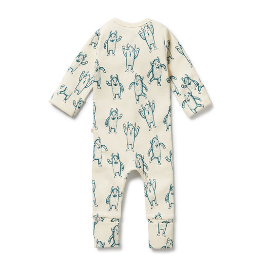 W&F Yeti Organic Zipsuit with Feet