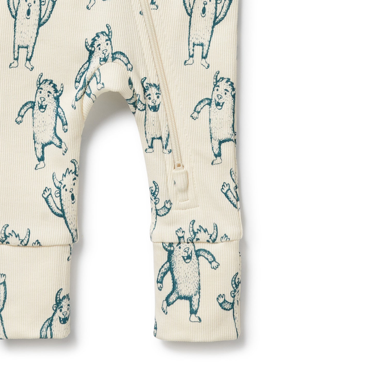 W&F Yeti Organic Zipsuit with Feet
