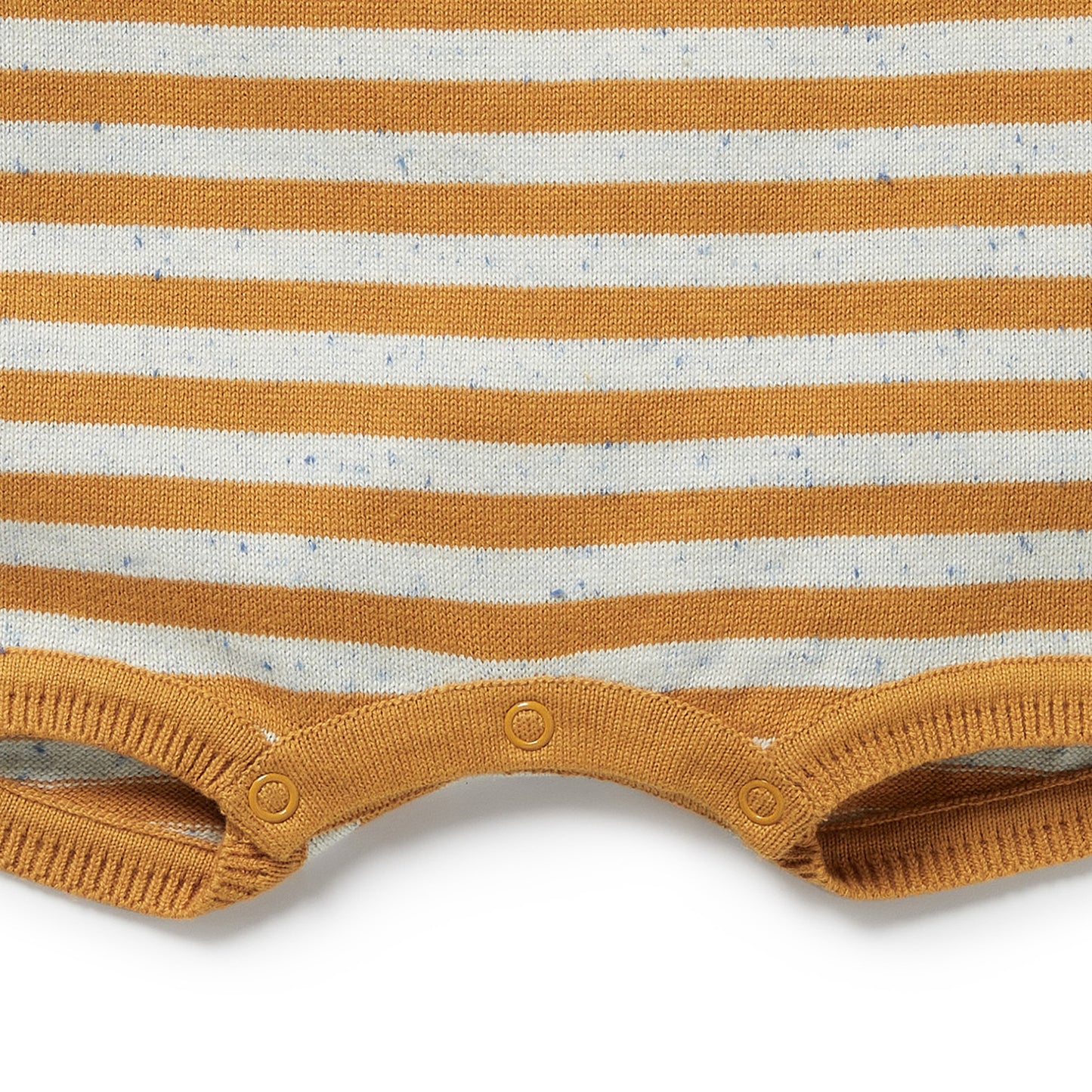 W&F Golden Wave Stripe Organic Knitted Growsuit