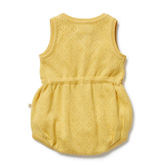 W&F Sunny Sorbet Organic Knitted Tie Bodysuit
