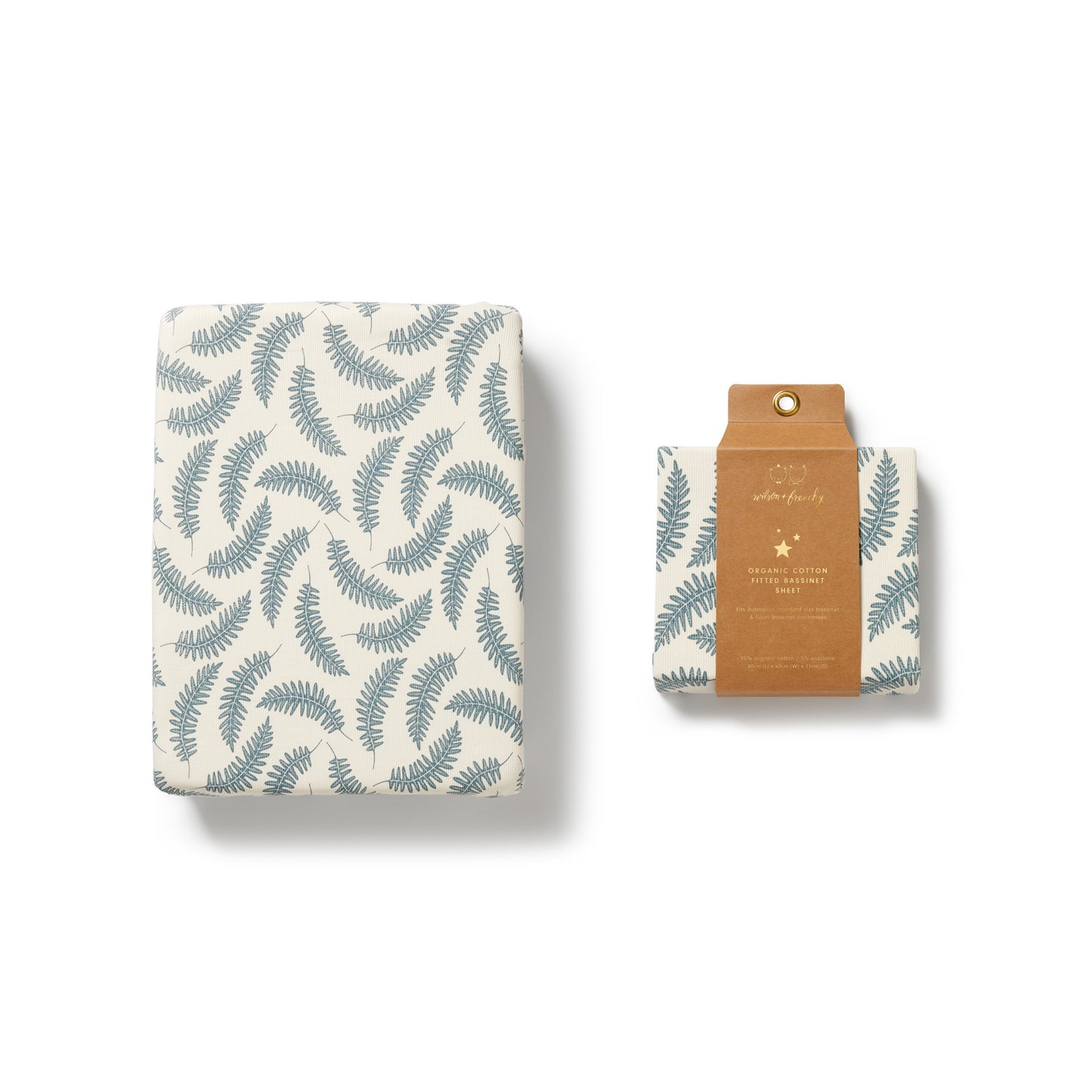WF Little Fronds Organic Bassinet Sheet