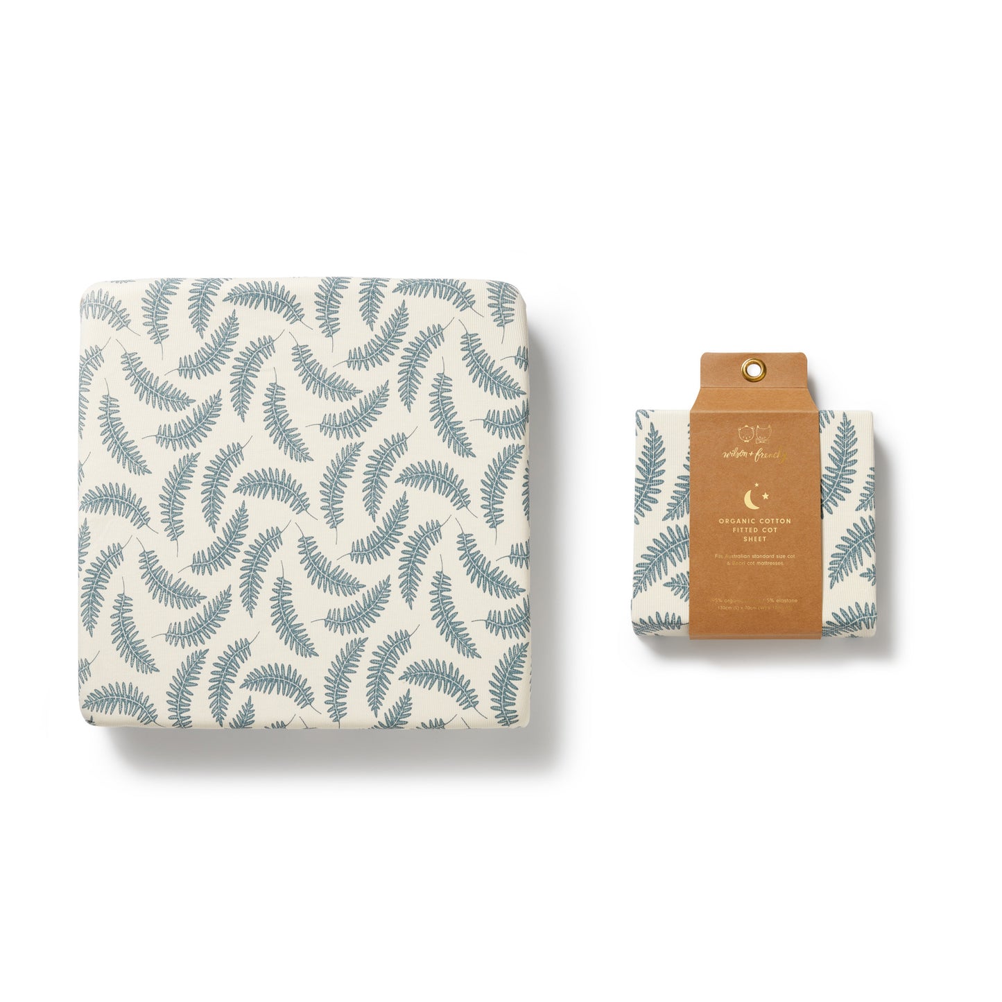 WF Little Fronds Organic Cot Sheet