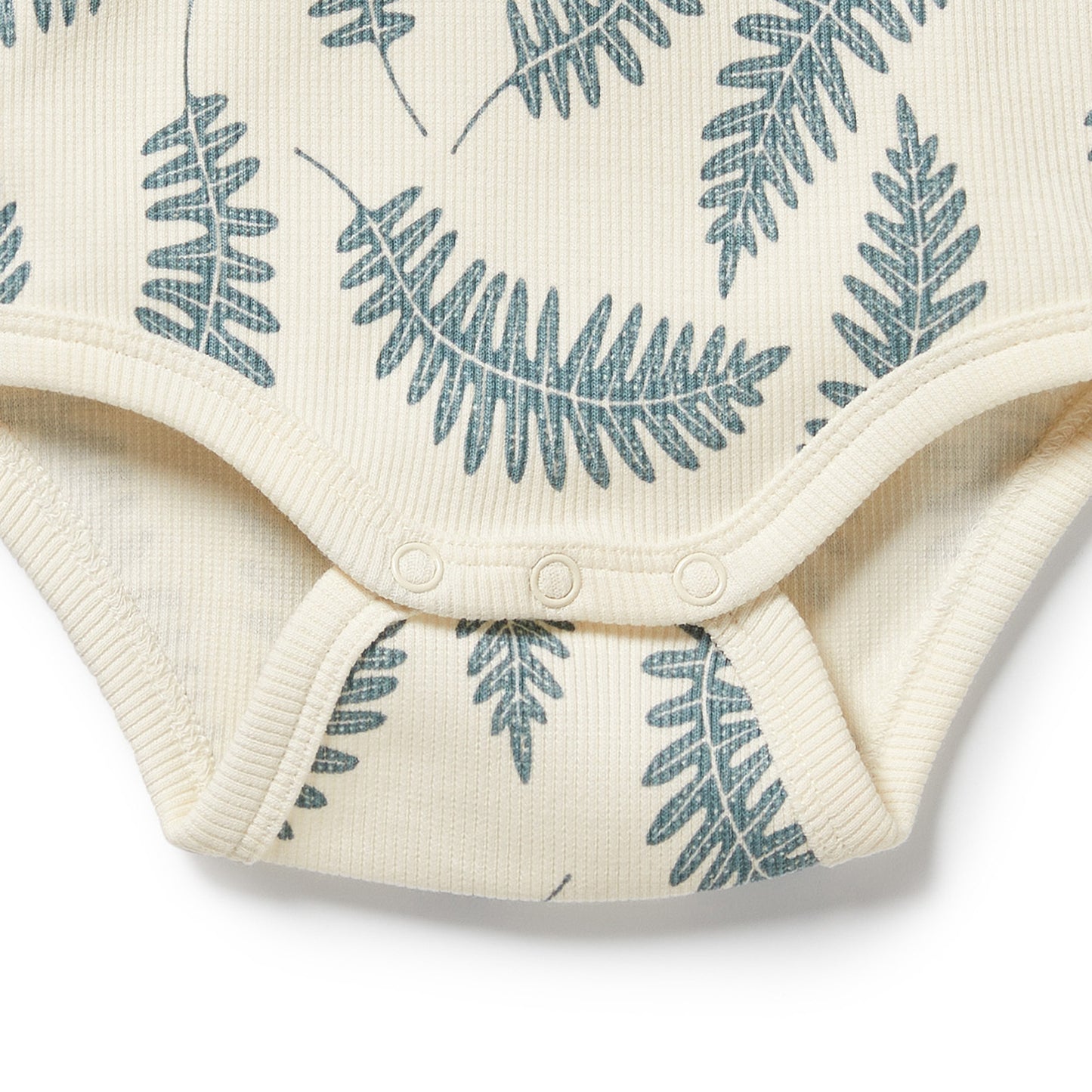 W&F Little Fronds Organic Henley Bodysuit