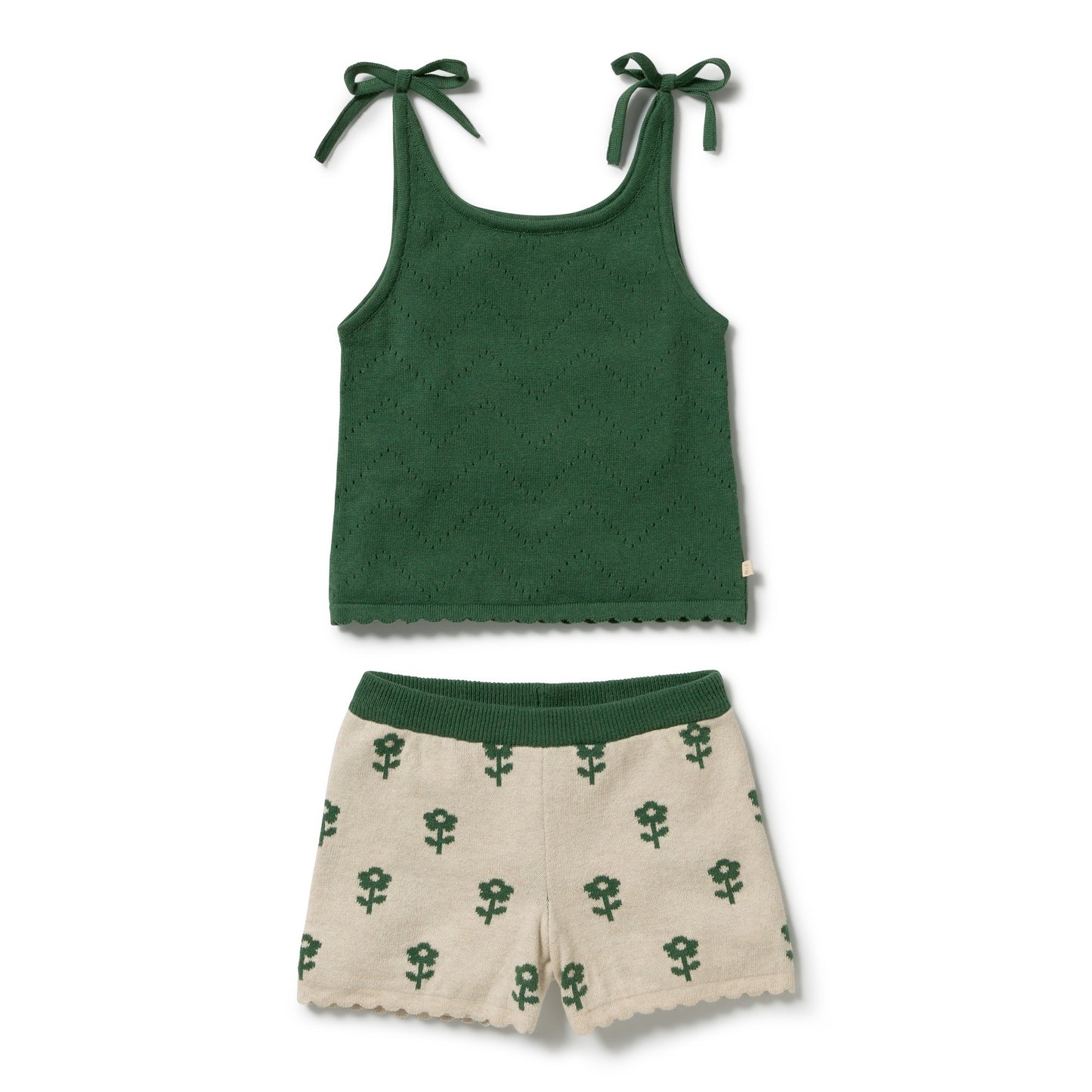 W&F Fleur Organic Knitted Jacquard Set