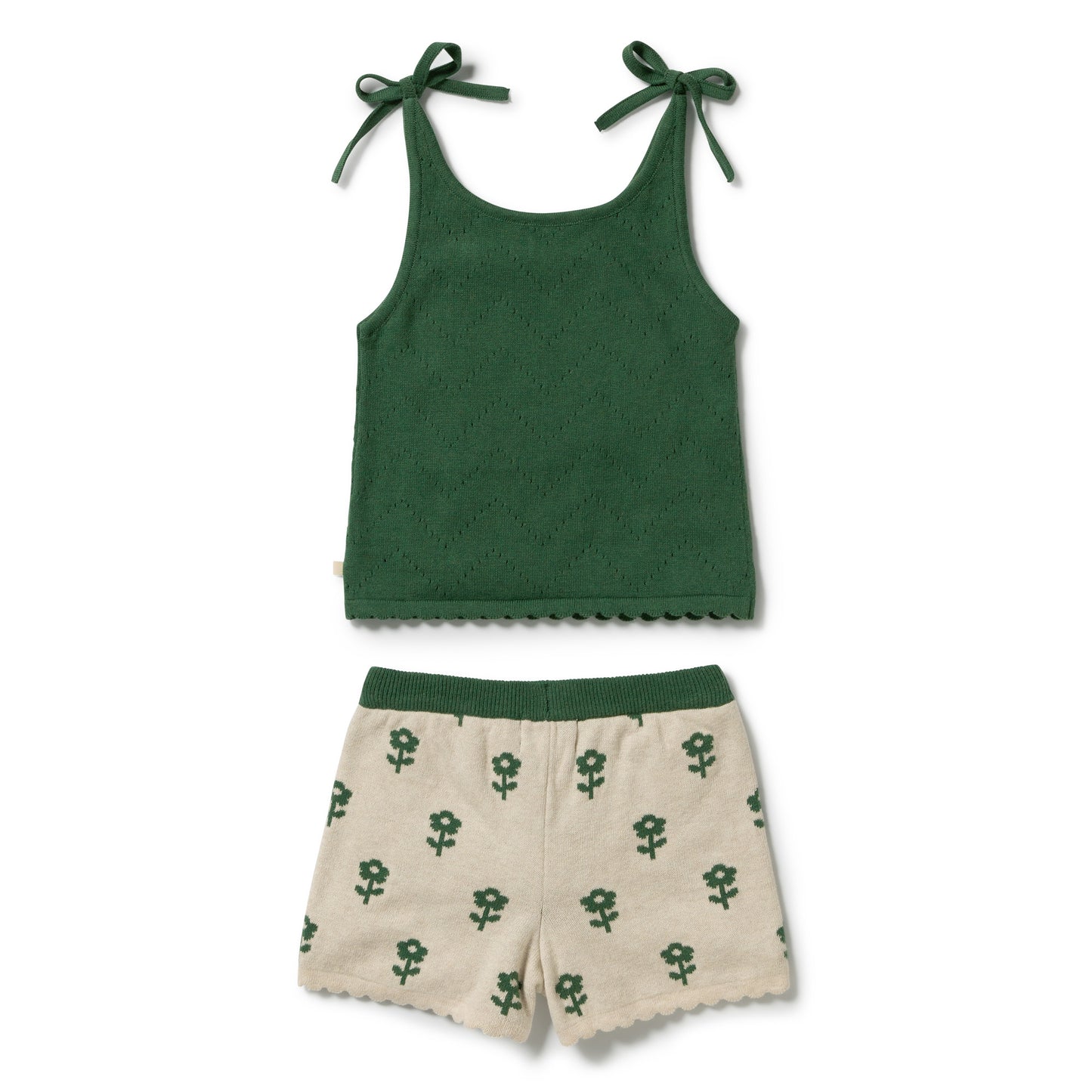 W&F Fleur Organic Knitted Jacquard Set
